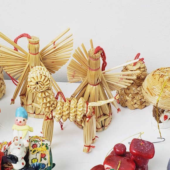 Lot of 53 Vintage Christmas Holiday Ornaments Beautiful Handmade & Store Bought - Picture 9 of 12